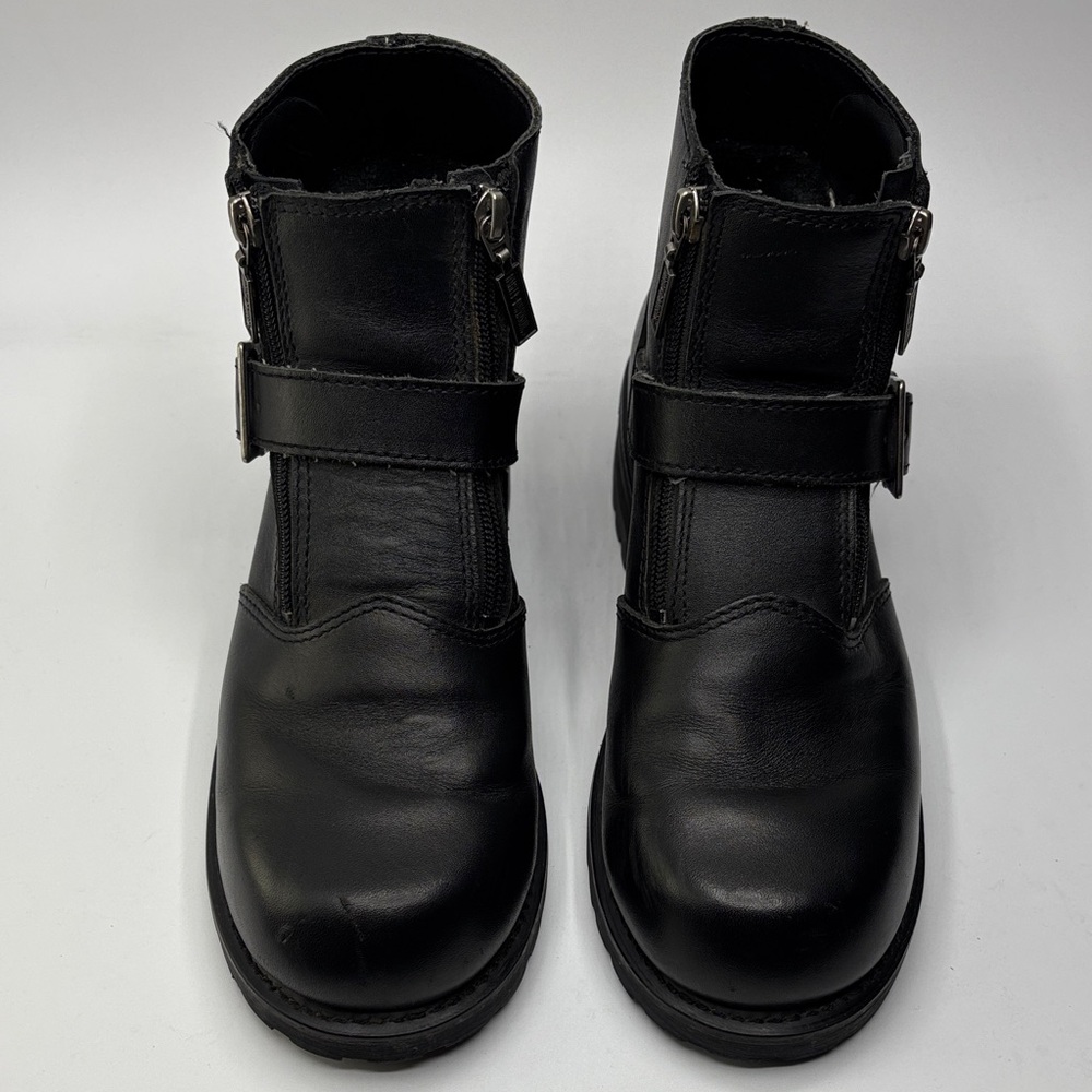 Harley-Davidson Women’s Size 8.5 Wayward Black Leather Zipper Biker Boots